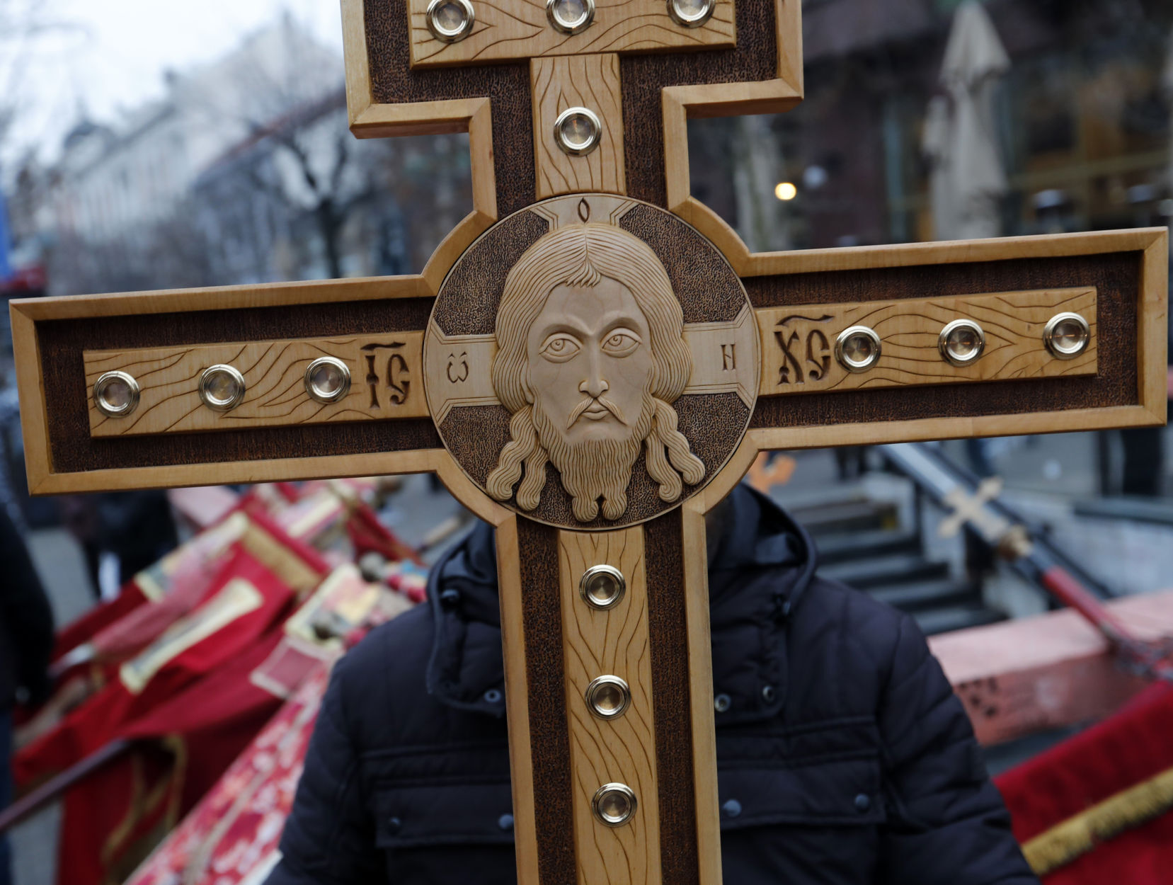 APTOPIX Serbia Church Protest